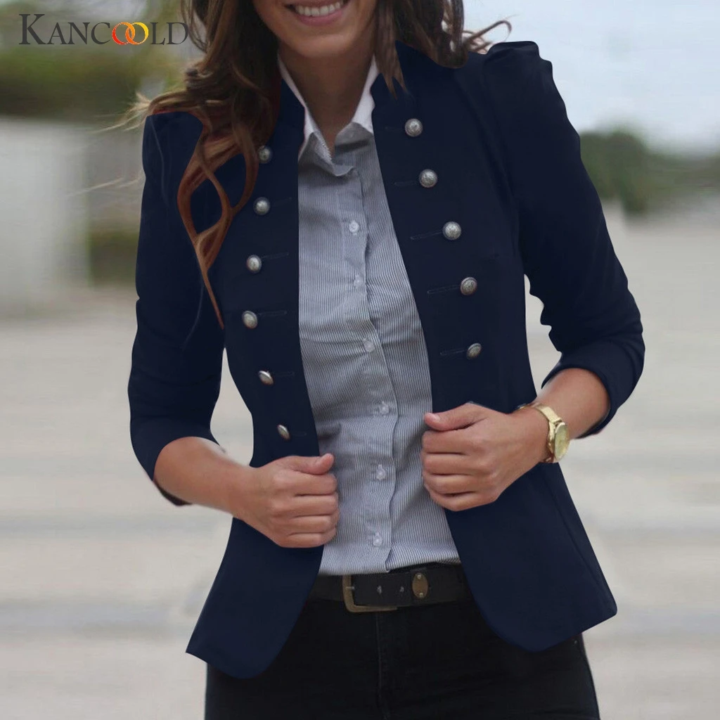 Most effective KANCOOLD coats Women Winter Warm Vintage Tailcoat Jacket Overcoat Outwear Uniform Buttons new woman