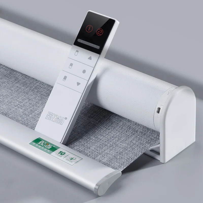 

Plug-in Remote Control Electric Roller Blinds Jacquard or Grain Series Fabric Google Alexa Compatible via Broadlink
