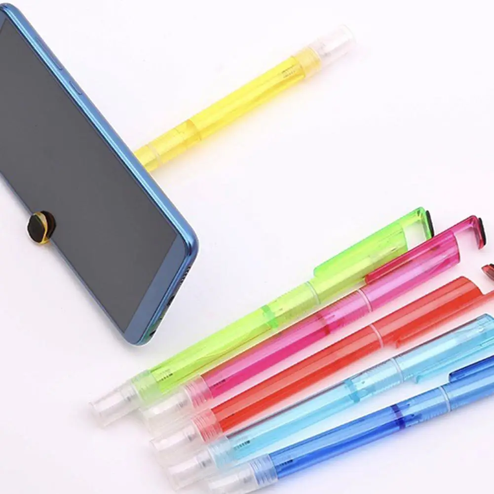 

Multifunctional Spray Gel Pen Spray Bottles Phone Holder Office Cleaning Pens Stand Supply Screen Pen Stationery Portable W R8K2
