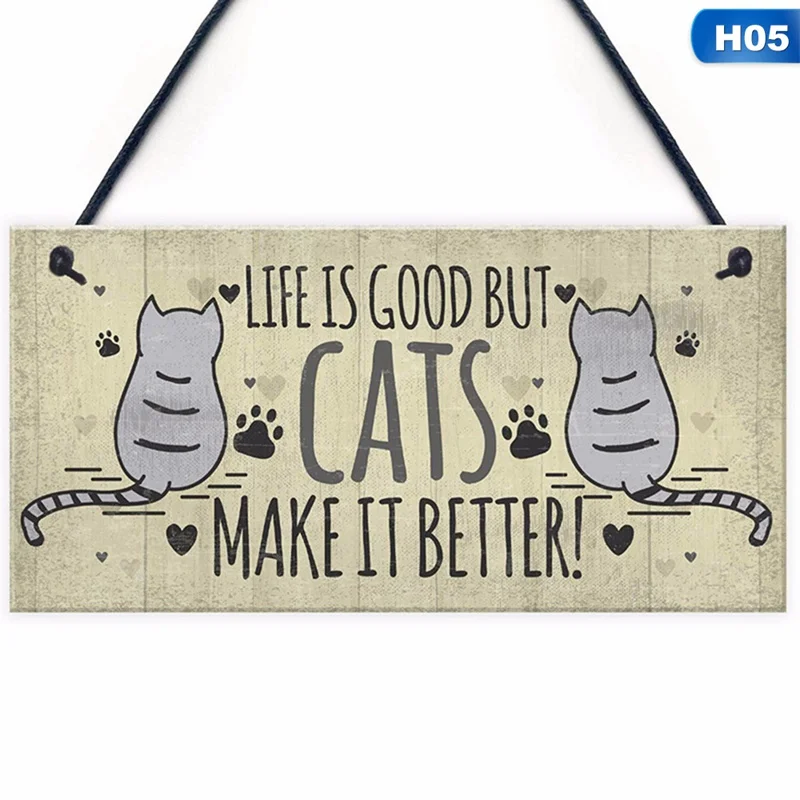 13 видов стилей питомец дружба диета подарок деревянная подвесная Табличка Знак дружбы для любителей кошек