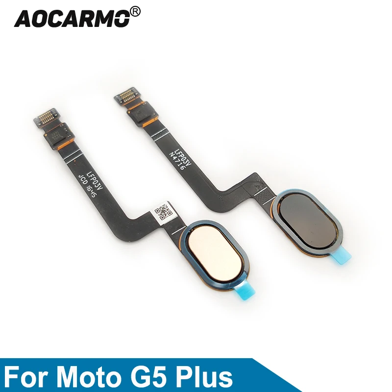 

Aocarmo Fingerprint Sensor For Motorola Moto G5 Plus XT1685 XT1684 XT1687 Home Button Touch ID Flex Cable Replacement