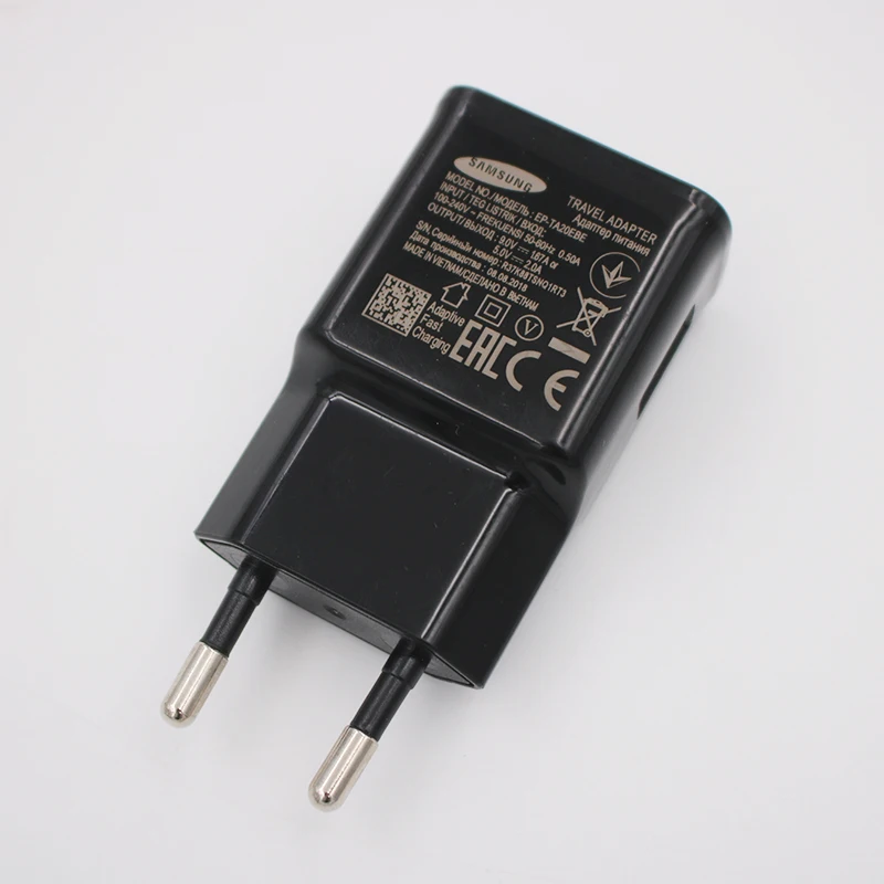 Samsung 9V1. 67A Usb Адаптивное быстрое зарядное устройство Быстрая Зарядка адаптер микро кабель для Galaxy S6 S7 edge S4 Note 5 4 j5 j7 A3 A5 A7 A8 - Тип штекера: EU Black only