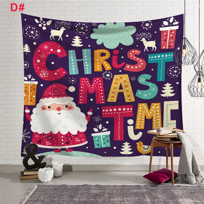 Рождественское гобеленовое настенное художественное одеяло с милым рождественским рисунком, покрывало, украшения для дома, пляжное полотенце, Декор