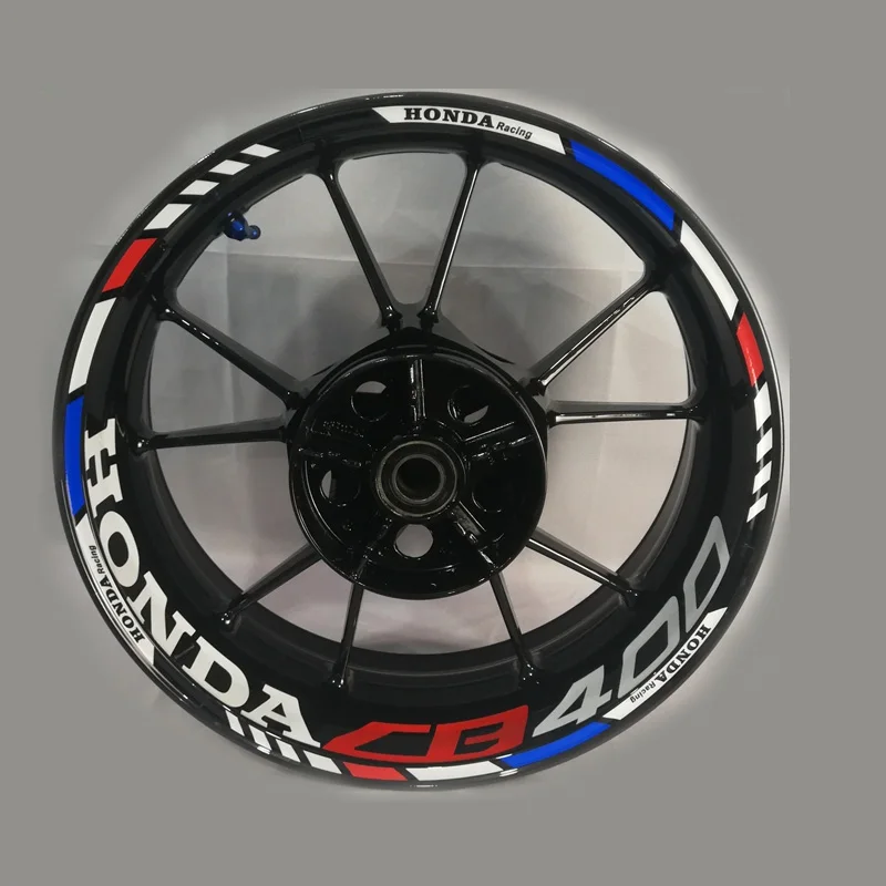 Для honda cbr10001000rr 600600r 300R CBR650F мотоциклетные наклейки на колеса Водонепроницаемый Светоотражающие накладки для обода спереди и сзади на заказ внутренний обод
