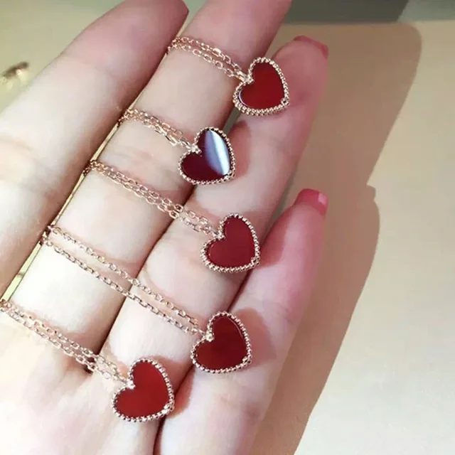 Брендовый дизайн 925 стерлингового серебра AAA кубического циркония сердце ожерелье-чокер любовь и кулон для женщин известная марка ювелирных изделий