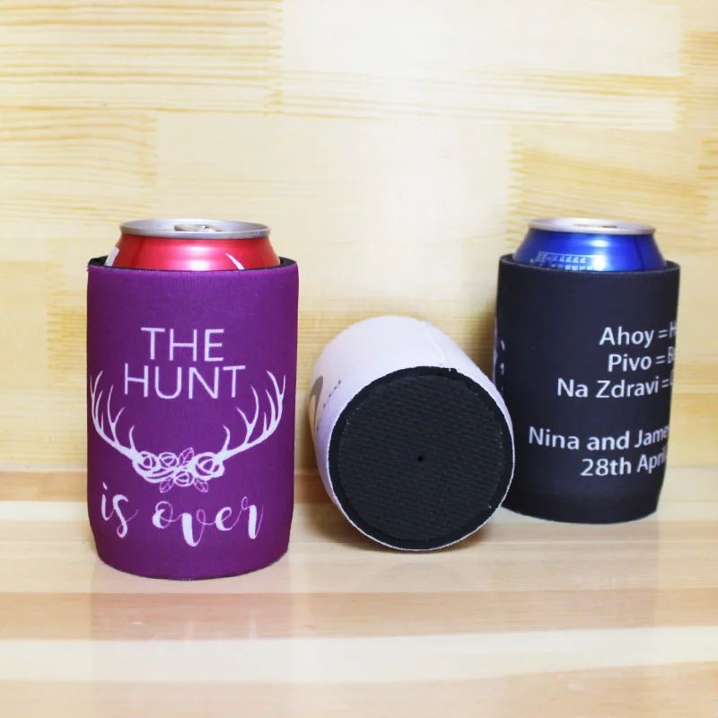 150 개/몫 stubby holder 호주 결혼식 neoprene 음료 홀더 고품질 stubby coolers 인쇄 된 stubbies can coolers bag