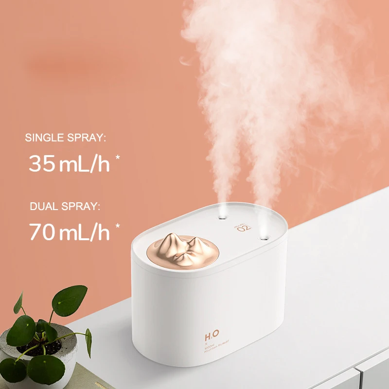 

1000ML Aroma Essential Oil Diffuser USB Ultrasonic Air Humidifier With 2 Mist Outlet 7 Color LED Light For Home Office Car