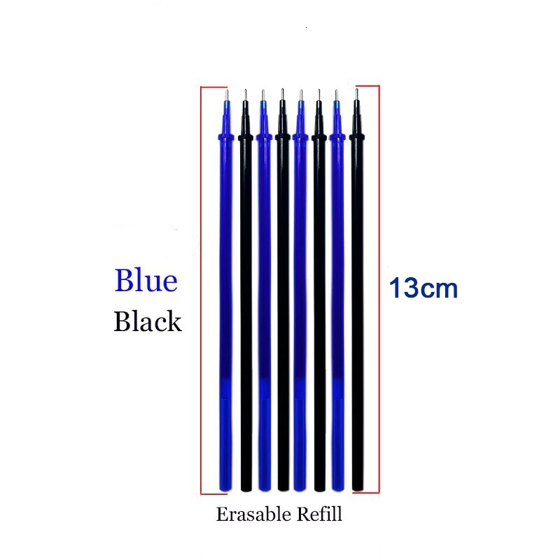 12 шт./компл. 0,5 мм синего цвета с черными чернилами гелевая ручка стержень со стираемыми чернилами стержень ручки со стираемыми чернилами моющиеся ручки школы канцелярские принадлежности