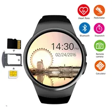 KW18 Bluetooth Смарт часы полный экран Поддержка SIM TF карты Smartwatch телефон сердечного ритма для apple gear s2 huawei xiaomi