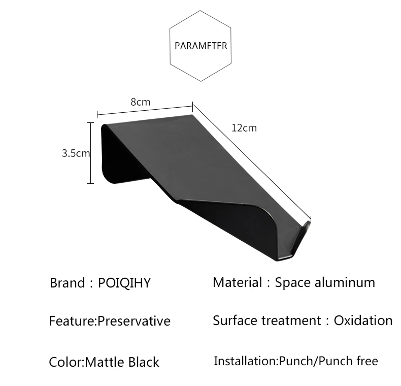 POIQIHY Ванная Комната Раковина тарелка для мыла черное пространство алюминиевый держатель для мыла настенное крепление подставка для ванной полка для принадлежностей настенные блюда