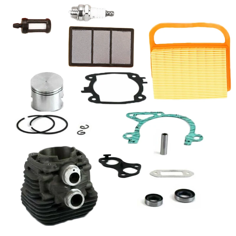 

Air Fuel Filter Cylinder Piston Set Spark Plug Kit For Stihl TS410 TS420 Tool Home Production Tools