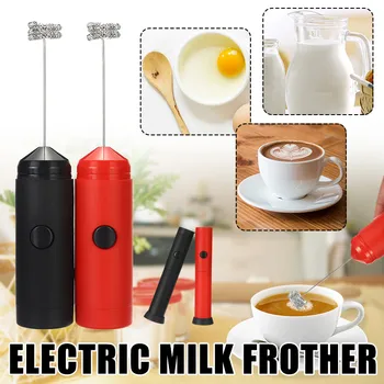 

Handheld Milk Frother Red/Black 13000RPM Rotate Speed Powerful Electric Frother Whisk for Coffee Cappuccino Creamer Egg Beater