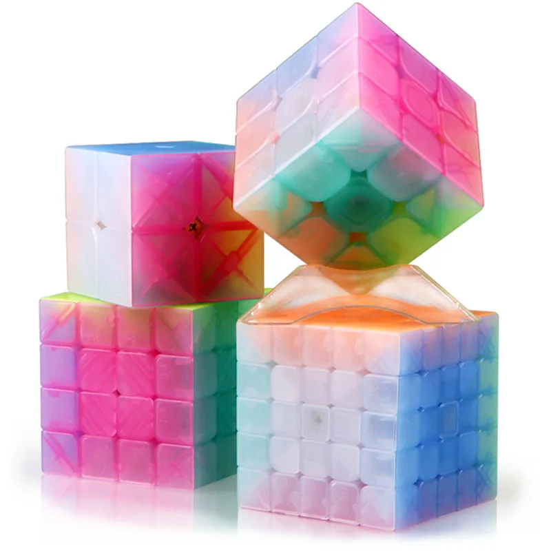 [XMD Rubik's Cube Summary] [полный набор желейных цветов] 2345-заказ рисовых пельменей в форме пирамиды прозрачный