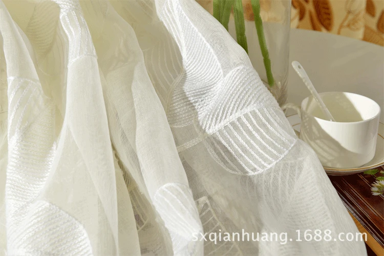 Autumn Leaves Manufacturers Direct Selling Curtain Modern Garden American-Style Curtain Cotton Linen Printed Shade Curtain Windo