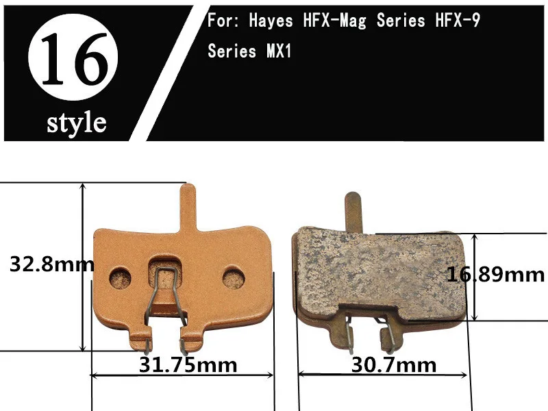2 пары MTB горный велосипед дисковые Тормозные колодки для Hayes Sole MX2 GX2 JAK-5 Dyno Stroker Ryde HFX-Mag HFX-9 MX1 серии металл