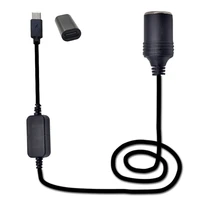 C63D USB C PD Female Type C Male to 12V Car Power Socket Cable for Car DVR GPS E-Dog 1