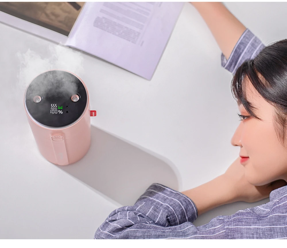 800ml Wireless Aromatherapy Diffuser Humidifier 2000mAh Battery Rechargeable Essential Oil Diffuser Air Humidifier For Home Car