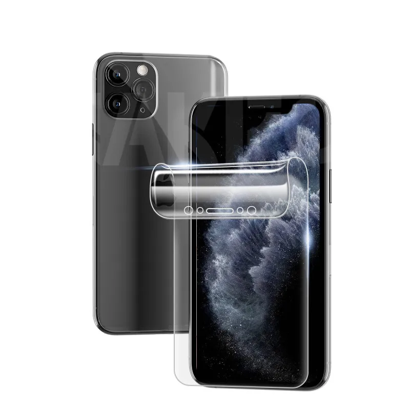 100D Гидрогелевая пленка для iPhone 11 Pro X XR XS Max полный закругленный протектор экрана для iPhone 8 7 6 6S Plus мягкая пленка чехол