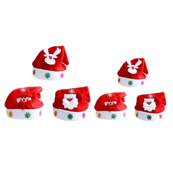 

6pcs Children Christmas Hat Lovely Delicate Prime Decorative Xmas Hat Party Supplies Sequins Xmas Hat for Party Mall Xmas
