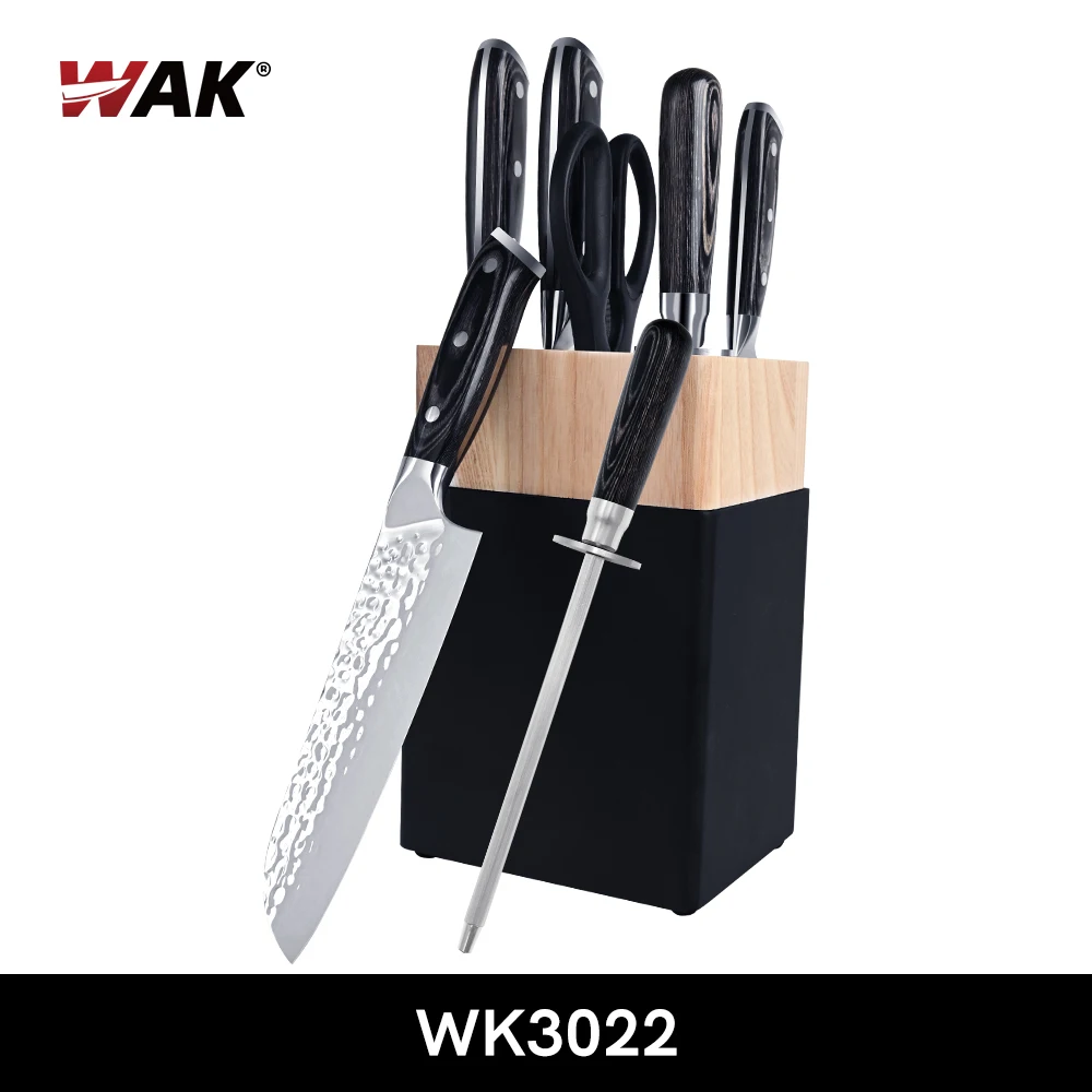 Black 7pcs Kitchen Knife Set with Magnetic Knife Holder