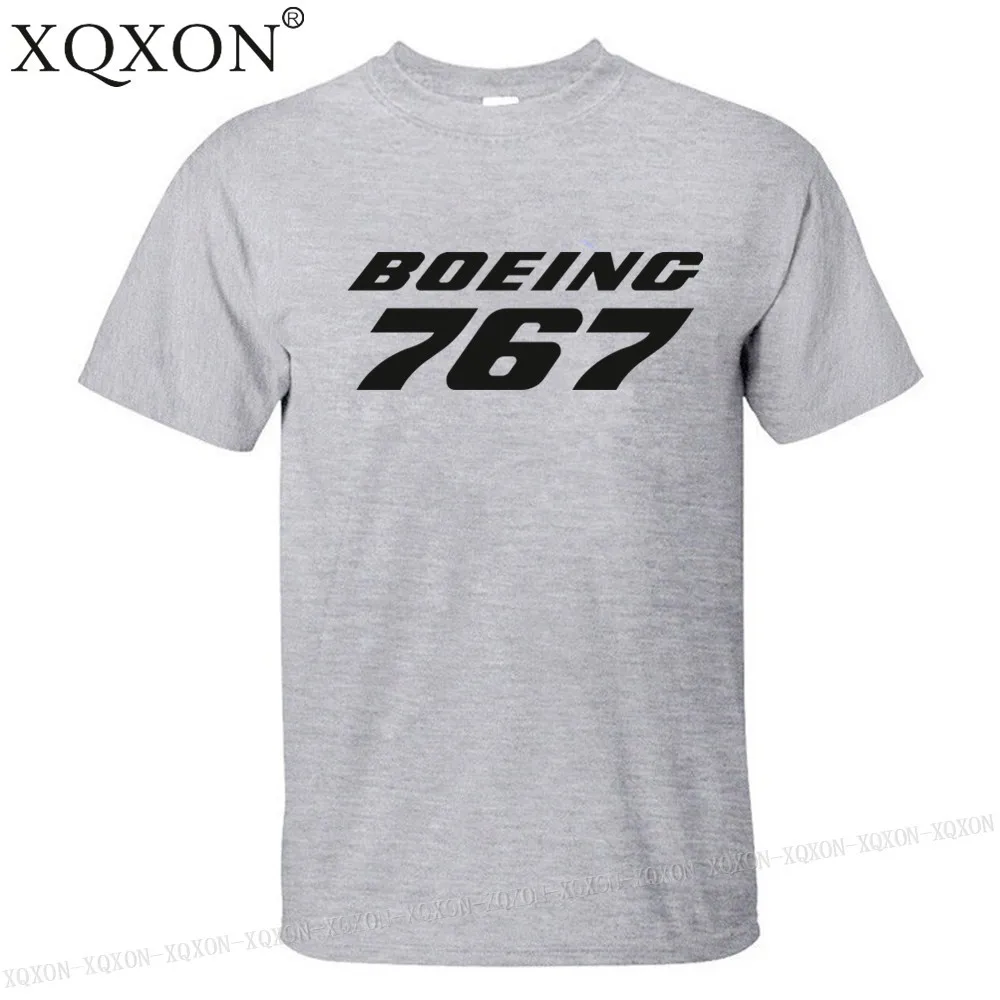 XQXON-американский размер, Мужская футболка Boeing 767, дизайнерская летняя хлопковая футболка высокого качества, новая мужская футболка, футболки, топы K709
