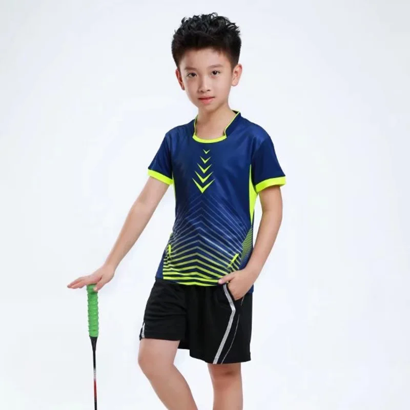 

2018 Summer Young STUDENT'S Sports Jersey Customizable Short Sleeve Badminton Clothing Set Men And Women Children Training Unifo