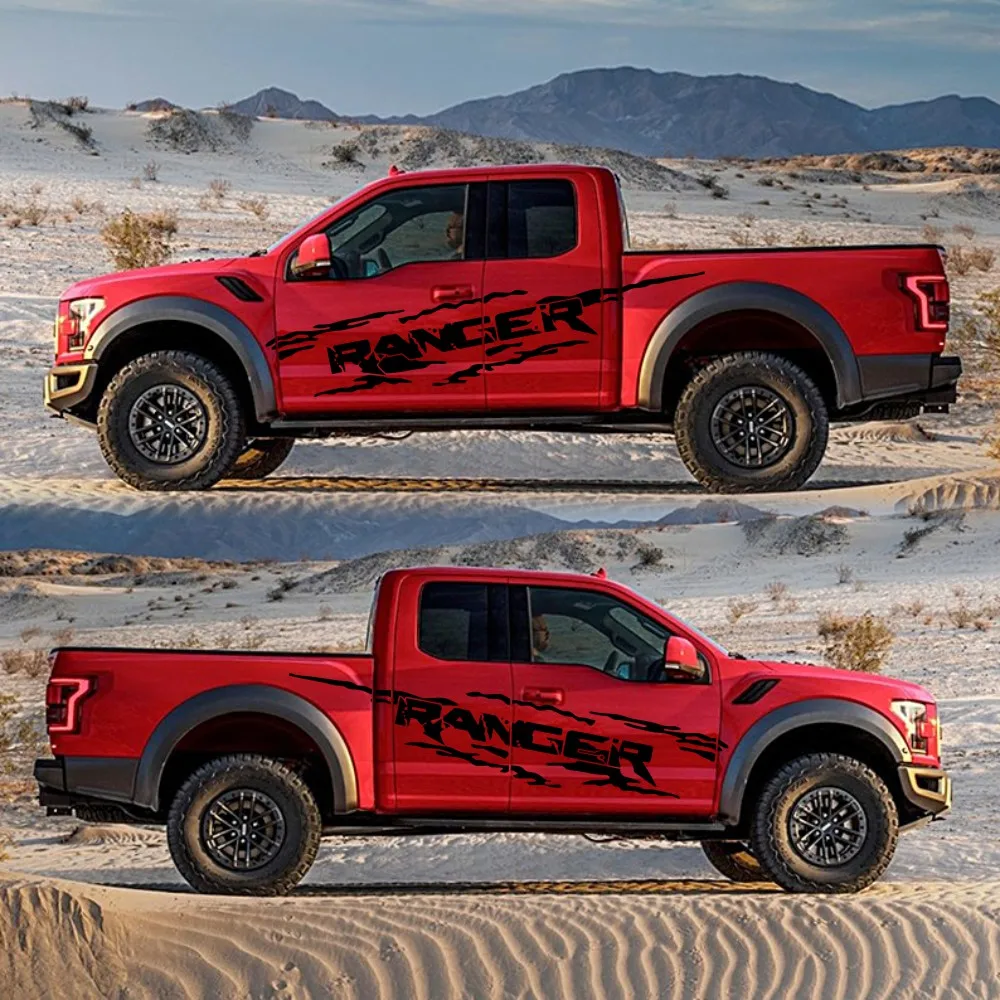 2pcs For Ford Ranger Raptor Pickup Off Road Decals Car Styling Door Side  Stickers Auto Vinyl Graphics Body Decor Car Accessories - Car Stickers -  AliExpress