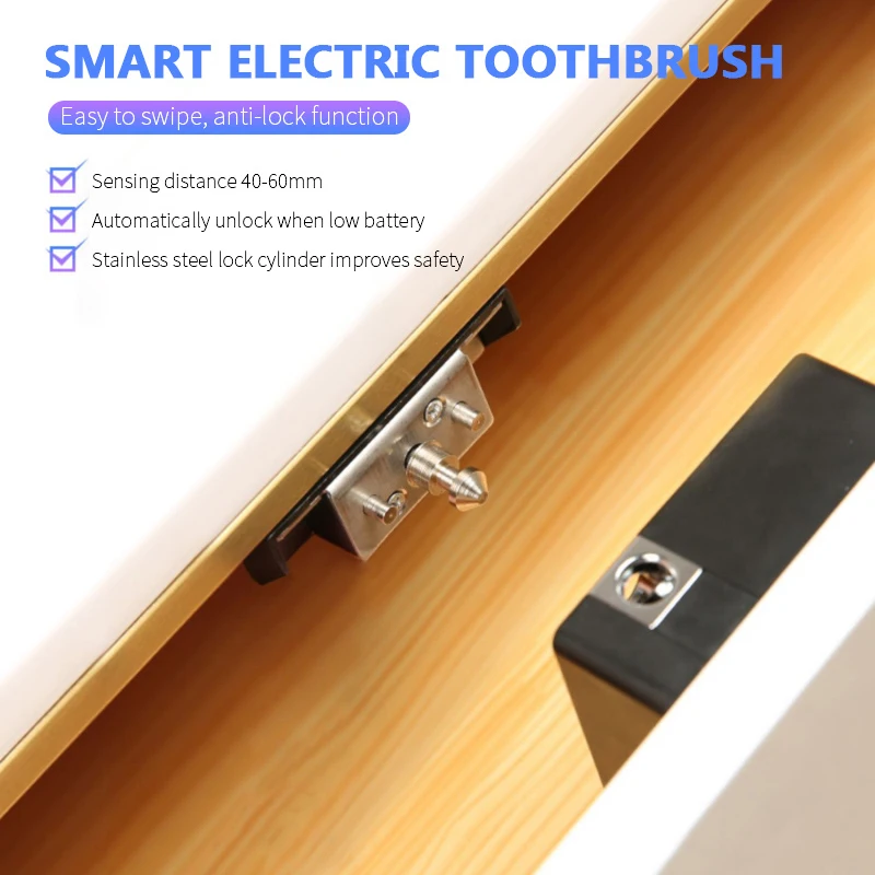 Cerradura inteligente para armario, cerrojo electrónico con identificación IC, RFID, para muebles, sin llave, para cajón, armario, Wardorbe, puerta, cerradura eléctrica, Control por aplicación - Imagen 2