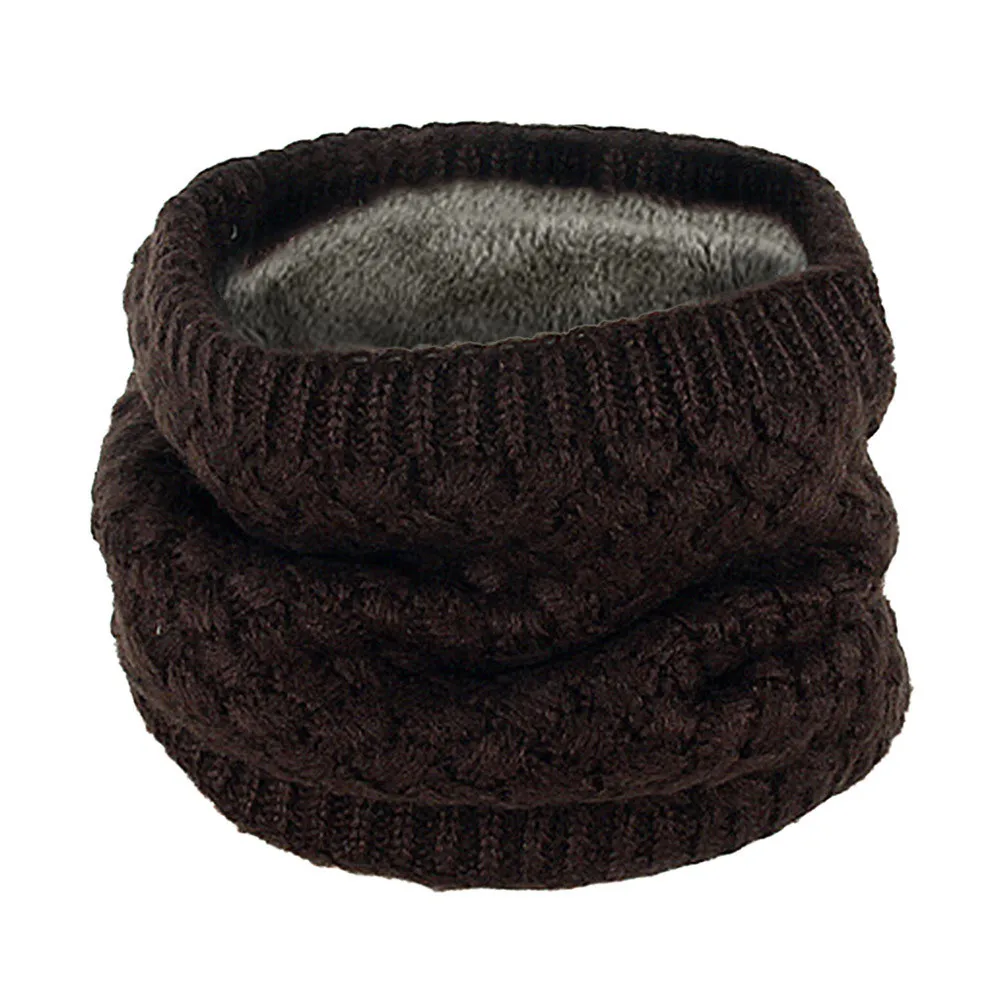 New Fashion Winter Scarf For Women Men General Baby Scarf Thickened Wool Collar Scarves Boys Girls Neck Scarf Cotton Unisex - Цвет: Coffee