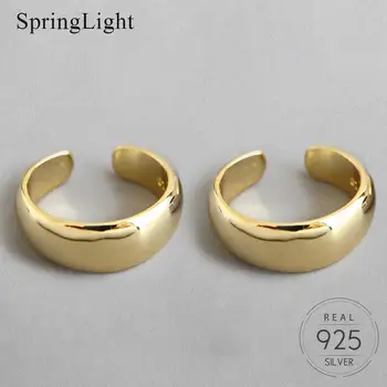 

Springlight Minimalist Personality Without Pierced Earrings Real 925 Sterling Silver Handmade Fine Jewelry Earrings For Women
