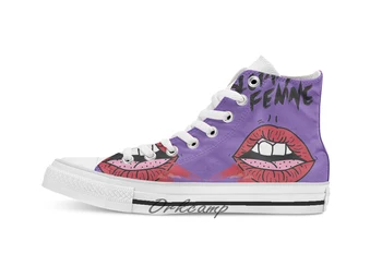 

Sloppy Femme Custom Casual High Top lace-up Canvas shoes sneakers Drop shipping