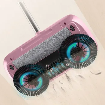 

Hand Push Sweeper Broom Dustpan Mops All-in-one Sweeper No Dead Angle Household Cleaning Tools Magic Hand Push Clean Mops