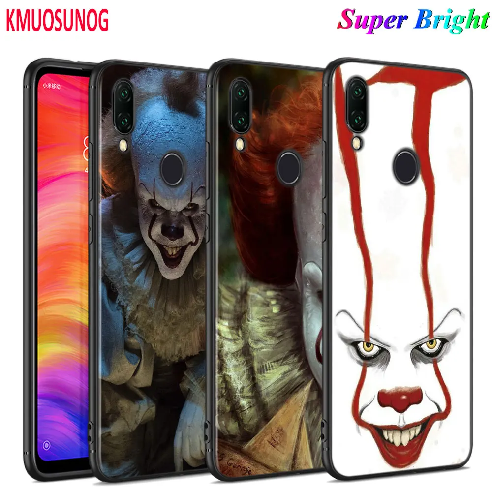 

Black Silicone Cover Pennywise Clown Horror for Xiaomi Redmi Note 8 7 6 5 4X 4 K20 Pro 7A 6A 6 S2 5A Plus Phone Case