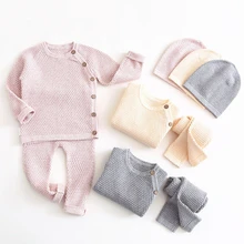 Conjuntos de ropa para bebé recién nacido, ropa de primavera y otoño, Tops de manga larga y pantalones, pijamas informales