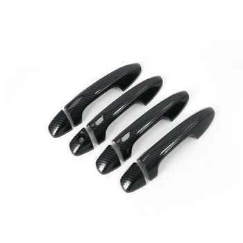 

Car Door Handle Cover Trim for Toyota Vios 2019 2020 Carbon Fiber Door Handle Sticker with Smart Keyhole Accessories