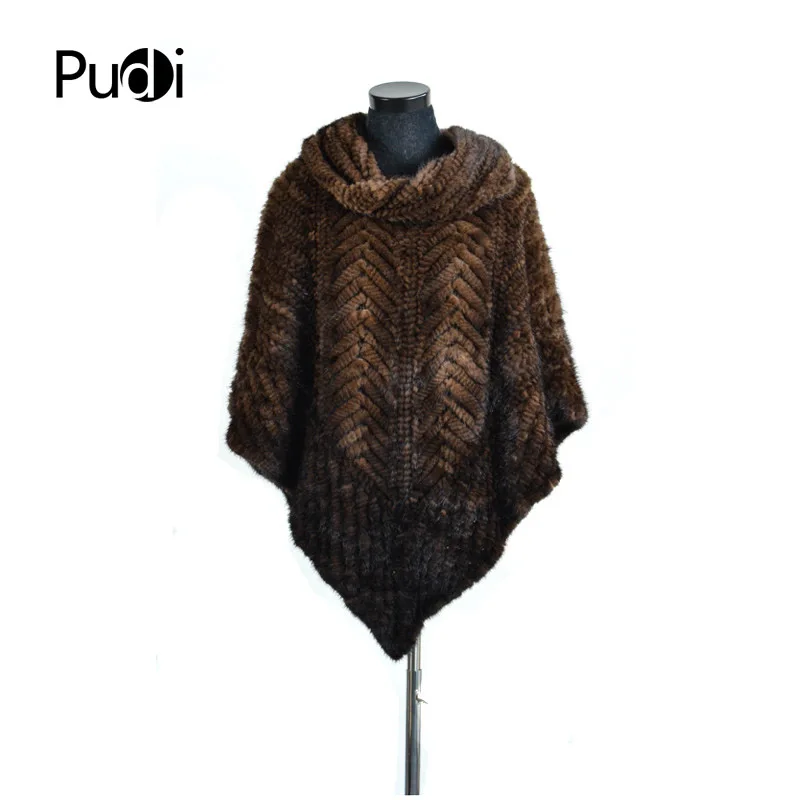 

SRR007-4 genuine mink fur shawl Russian women's winter Scarves poncho with ring brown color real mink fur jacket /coat outwear