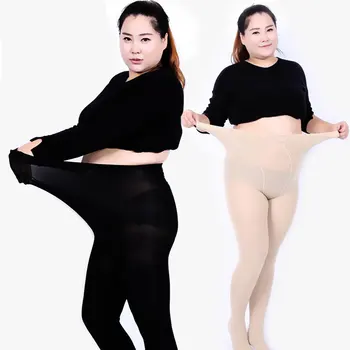 

High Stretch Stock Pantyhose Plus Fertilizer To Increase Long Double-sided Plus Size Socks Black Nude Socks For Women