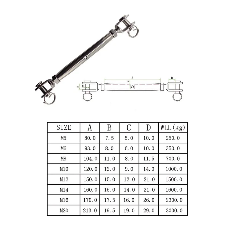 Duty para o barco Yacht, M5, M6, M8, 5pcs