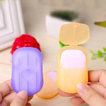 

New 1 Box Portable Washing Hand Bath Slice Sheets Scented Foaming Paper Soap