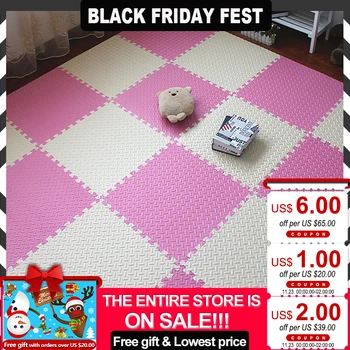 

4/10/15Pcs 30*30CM Foam Mat with Borders Children Kids Soft Interlocking Magic Patchwork Jigsaw Climbing Baby Mat