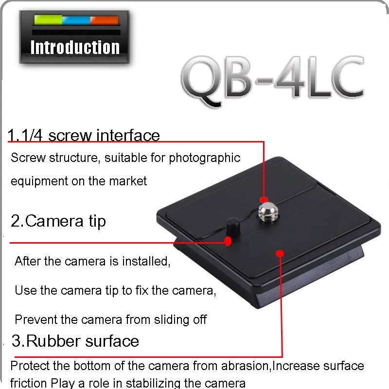 Velbon Qb4lc Tripod Qr Mount Quick Release Plate Cx404 Cx430 Cx440