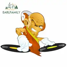 EARLFAMILY 13cm x 9.7cm Crazy DJ Cartoon Funny Car Stickers RV VAN 3D DIY Fine Decal JDM Vinyl Car Wrap Bumper Trunk Graphics
