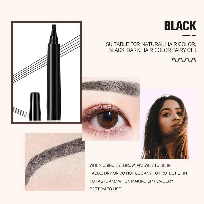 Hot 4 Points Eyebrown Pen Waterproof Fork Tip Long Last Sweat-proof Eyebrow Pencil Non-marking Anti-sweat Eye Brown Enhancer M3