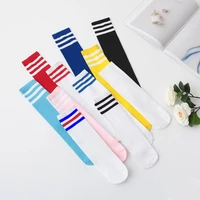 Kids Socks Cotton Boy Socks for Children Girls Knee High Socks Football Three Striped Old School Baby Long Tube Leg Warmer Boot 2
