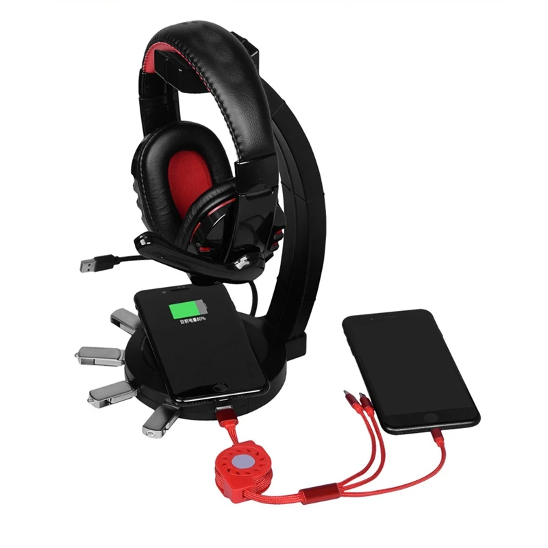 USB Hook Desktop Rgb Headset Holder Can Be Used As A Data Transmitter
