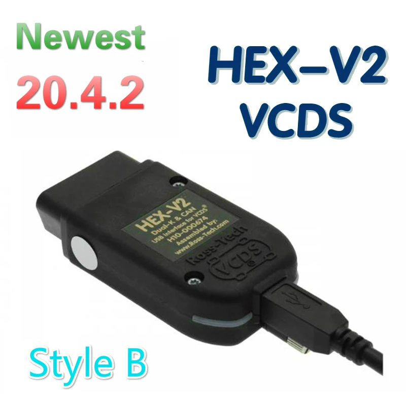 Новейшие VCDS HEX V2 USB Интерфейс Vag Com 20.4.2 тестеры для VW AUDI Skoda Seat VAG 19.6.2 английская