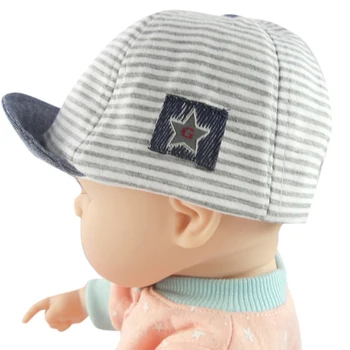 

Toddler Baby Girls Boys Peaked cap kids Striped Patchwork nylon fastener Sun hat Soft Baseball Cap newborn accessories A40