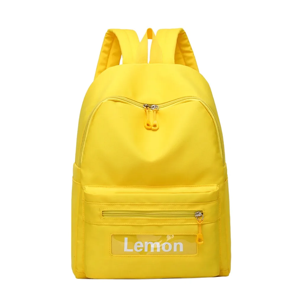 Модный желтый рюкзак женские нейлоновые сумки на молнии вместительный студенческий рюкзак для пар Mochila Feminina классическая сумка - Цвет: C