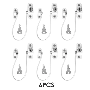 

6Pcs Window Lock Children Protection Window Restrictor Child Safety Window Stopper Portable Locks Limiter Baby Safty Accessories