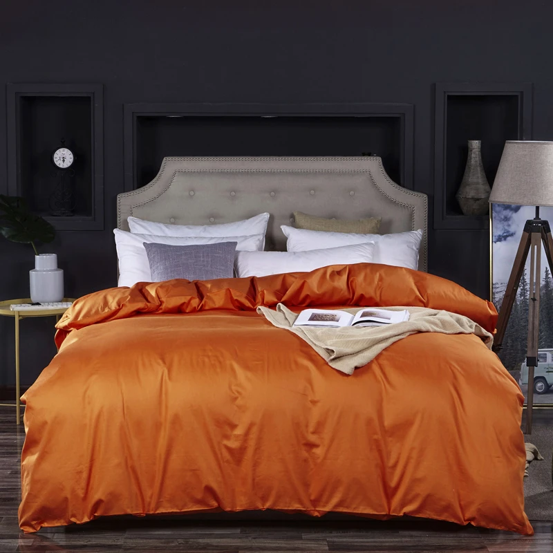 Светло-зеленый Высокое качество Египетский хлопок серебристо-серый пододеяльник 1 шт. длинноволокнистое хлопковое сатиновое комфортное покрывало супер King size постельное белье - Цвет: Светло-зеленый